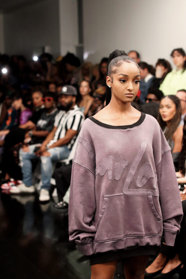 1 OF 1 UNISEX LARGE PURPLE "LOVE, KELLY" CREW NECK / NYFW SZN 1 / COLLECTION 1 - Image 2