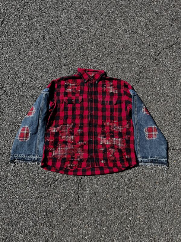1 OF 1 FLANNEL DENIM "LOVE, KELLY" BUTTON UP / NYFW SZN 1 / COLLECTION 3 - Image 2