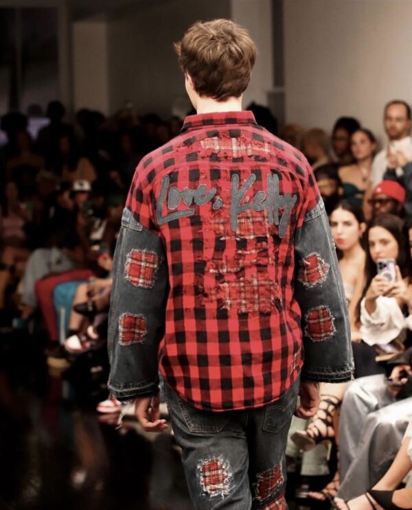 1 OF 1 FLANNEL DENIM "LOVE, KELLY" BUTTON UP / NYFW SZN 1 / COLLECTION 3 - Image 3