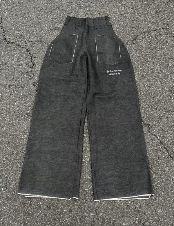 1 OF 1 DENIM LONG FRONT POCKET "LOVE, KELLY" JEANS / NYFW SZN 1 / COLLECTION 2 - Image 2