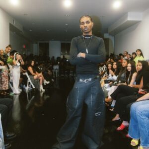 1 OF 1 DENIM LONG FRONT POCKET “LOVE, KELLY” JEANS / NYFW SZN 1 / COLLECTION 2
