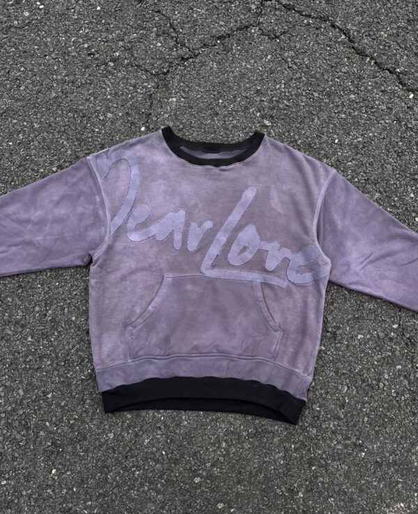 1 OF 1 UNISEX LARGE PURPLE "LOVE, KELLY" CREW NECK / NYFW SZN 1 / COLLECTION 1