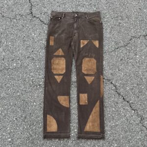 1 OF 1 CUSTOM SUEDE PATCH PANTS / NYFW SZN 1 / COLLECTION 3
